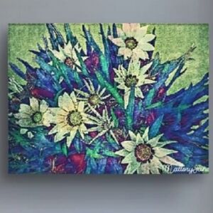 💐 "Starburst Vibes", Original Art By MalloryJane 20"X26" Print/Stretched Canvas